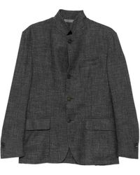 Corneliani - Veste Boutonnée À Col Montant - Lyst