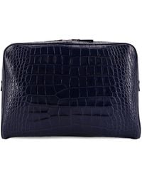 Tom Ford - Embossed-Leather Zip Laptop Bag - Lyst