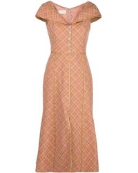 Peter Pilotto Structured Midi Dress - Pink
