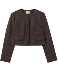 Claudie Pierlot - ストライプ クロップド ジャケット - Lyst