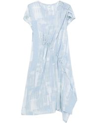Y's Yohji Yamamoto - Stripe-pattern Round-neck Dress - Lyst