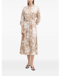 Joseph Ribkoff - Floral-Print Belted Midi Dress - Lyst