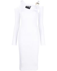 Versace - Baroque Buckle Cut-out Midi Dress - Lyst