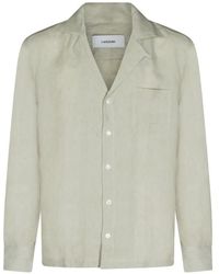 Lardini - Camp-Collar Linen Shirt - Lyst