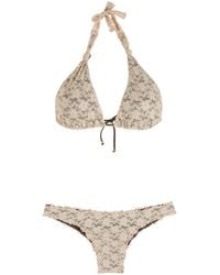 Amir Slama - Lace Triangle Bikini Set - Lyst
