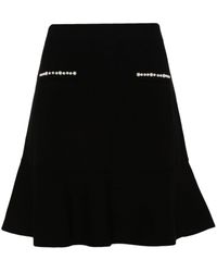 Liu Jo - Logo-plaque Knitted Skirt - Lyst