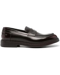 Doucal's - Round-Toe Leather Loafers - Lyst