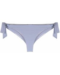 Emporio Armani - Stripe-print Bikini Bottoms - Lyst