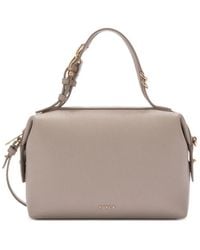 Furla - Small Double Boston Leather Tote Bag - Lyst