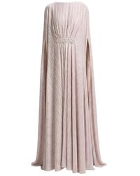 Gemy Maalouf - Caftan Long Plissé À Perles - Lyst