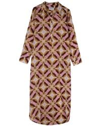 One Season - Gilli Ikat-Print Midi Dress - Lyst