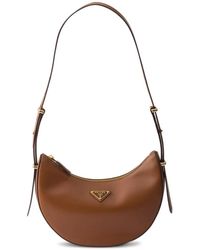 Prada - Small Arqué Leather Shoulder Bag - Lyst