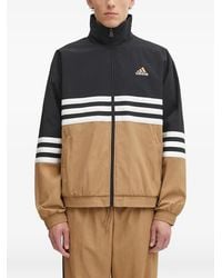 adidas - Striped Panel Jacket - Lyst
