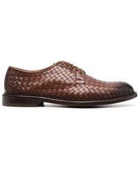 Doucal's - Interwoven Leather Derby Shoes - Lyst