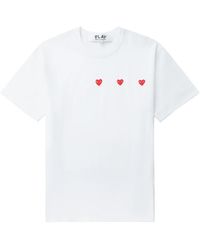 COMME DES GARÇONS PLAY - Cotton T-Shirt - Lyst