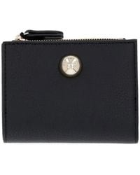 Twinset - Logo-Plaque Pebbled Wallet - Lyst