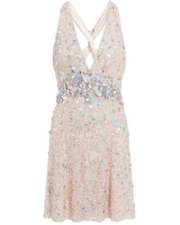 Jenny Packham - Pretty Thing V-Neck Mini Dress - Lyst