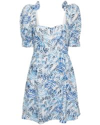 Saloni - Rachel Abstract-print Mini Dress - Lyst