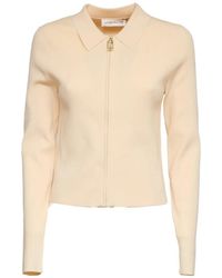 Victoria Beckham - Mila Ribbed-Knit Zipped Cardigan - Lyst