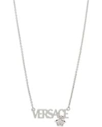 Versace - Logo-Lettering Necklace - Lyst