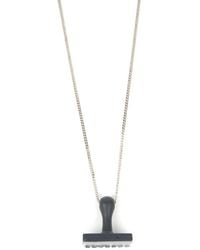MM6 by Maison Margiela - Stamp Pendant Necklace - Lyst