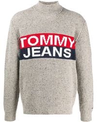 tommy jeans logo turtleneck sweater