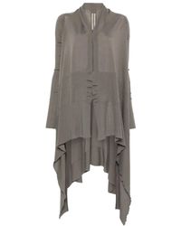 Rick Owens - Abrigo de canalé asimétrico - Lyst