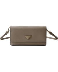 Prada - Triangle-logo Leather Mini Bag - Lyst