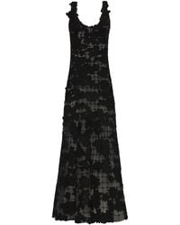 Oscar de la Renta - Floral Cut-Out Threadwork Gown - Lyst