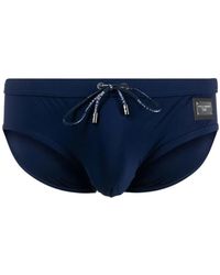 Dolce & Gabbana - Dg Essentials Badehose Mit Logo-Patch - Lyst