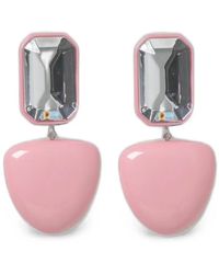 Emporio Armani - Crystal-Embellished Drop Earrings - Lyst