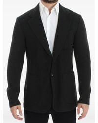 Dolce & Gabbana - Ribbed-Knit Panelled Blazer - Lyst