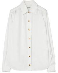Burberry - Cotton Poplin Blouse - Lyst