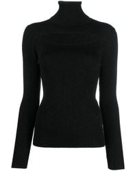 P.A.R.O.S.H. - Gerippter Strickpullover mit Cut-Outs - Lyst