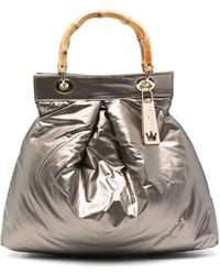 La Milanesa - Bolso shopper acolchado con asa de bambú - Lyst