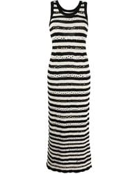 Sonia Rykiel - Striped Openwork Maxi Dress - Lyst