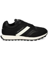 EA7 - Gestreifte Sneakers Mit Einsätzen - Lyst