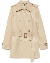 Ralph Lauren - Double-Breasted Belted Trench Coat - Lyst