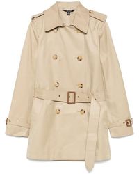 Ralph Lauren - Double-Breasted Belted Trench Coat - Lyst