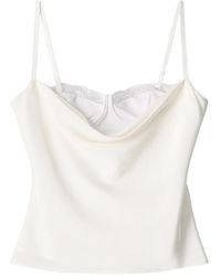 STAUD - Evangaline Top Met Watervalhals - Lyst