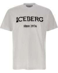 Iceberg - Logo-Embroidered Cotton T-Shirt - Lyst