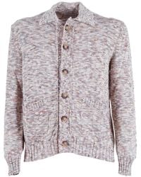 SETTEFILI CASHMERE - Cardigan En Tweed À Col Polo - Lyst