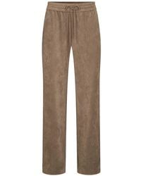 Juvia - Drawstring Velour Track Pants - Lyst
