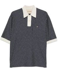 Valentino Garavani - Vlogo Signature Striped-Pattern Polo Shirt - Lyst