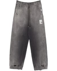 Maison Mihara Yasuhiro - Distressed Logo-Print Track Pants - Lyst
