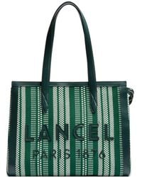 Lancel - Large Striped Zip Tote Bag - Lyst