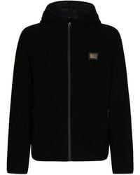 Dolce & Gabbana - Chaqueta con capucha y placa del logo - Lyst