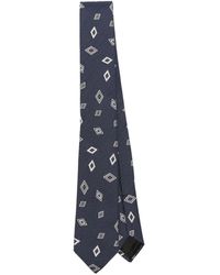 Lardini - Zijden Stropdas Met Geometrisch Patroon - Lyst