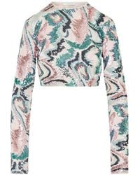 Rabanne - Sequin-Embellished Abstract-Print T-Shirt - Lyst