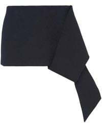 Prada - Asymmetric-Hem Mini Skirt - Lyst